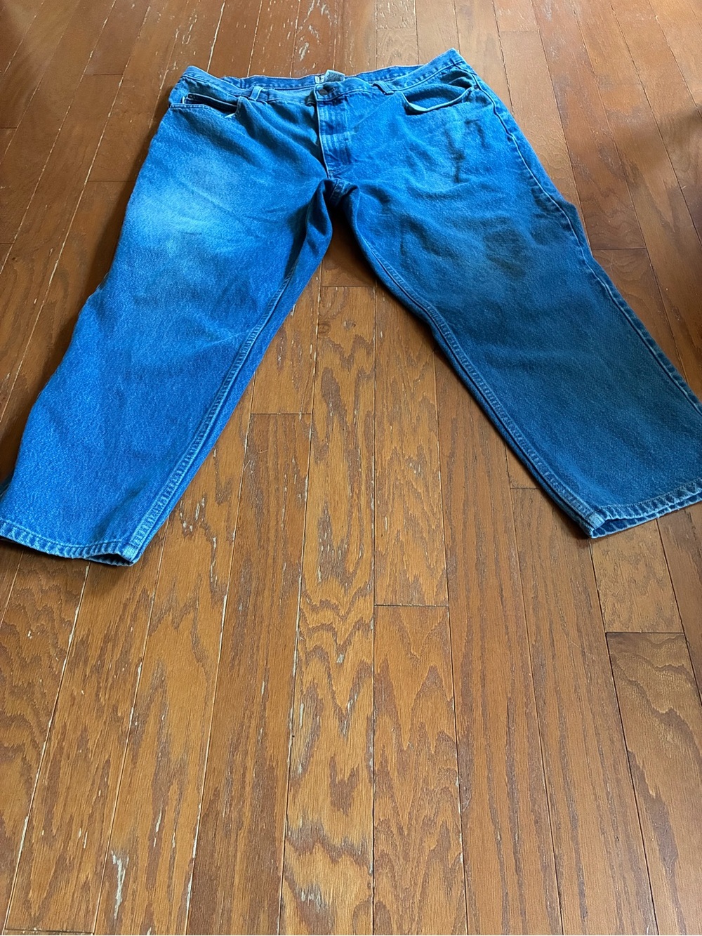 L.L. Bean Men's Straight Jeans in Blue Denim 42x29